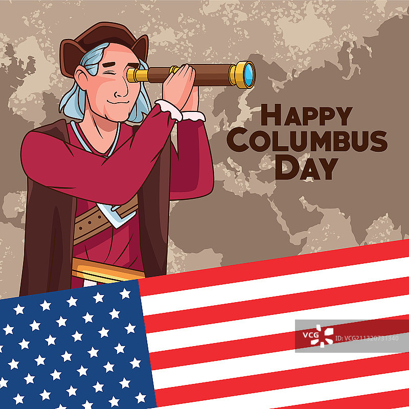 哥伦布日庆祝场景图片素材