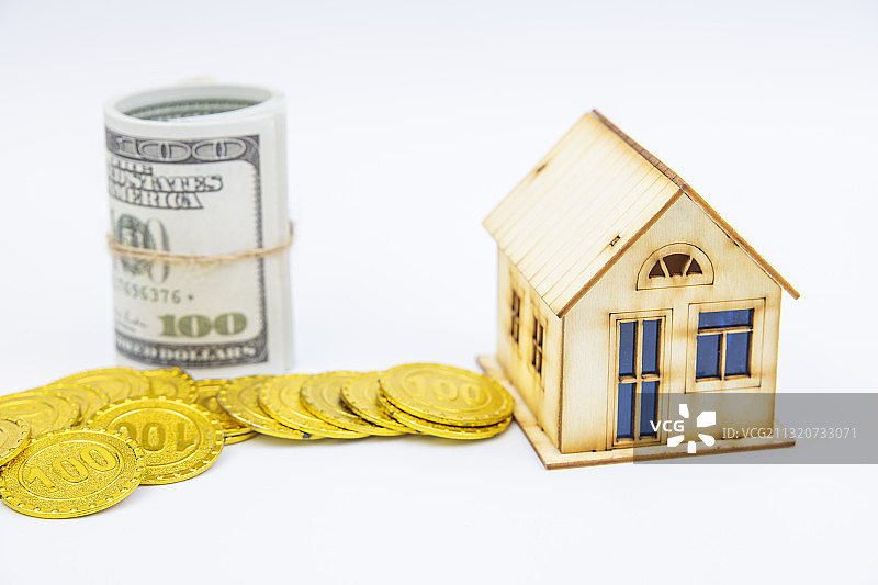 房子和美元图片素材