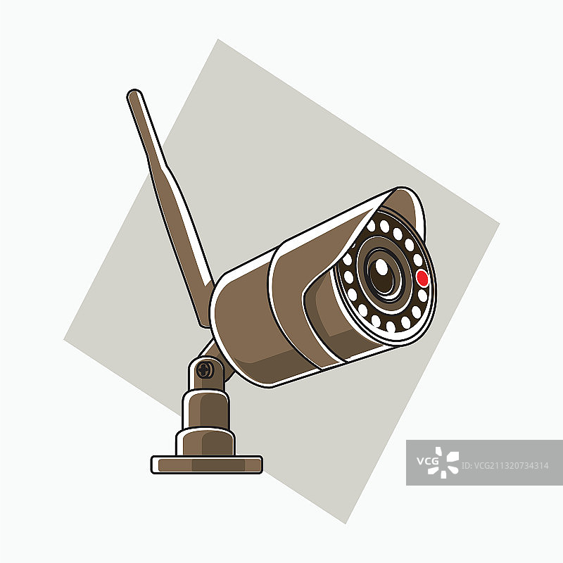 棕色监控无线图标图片素材