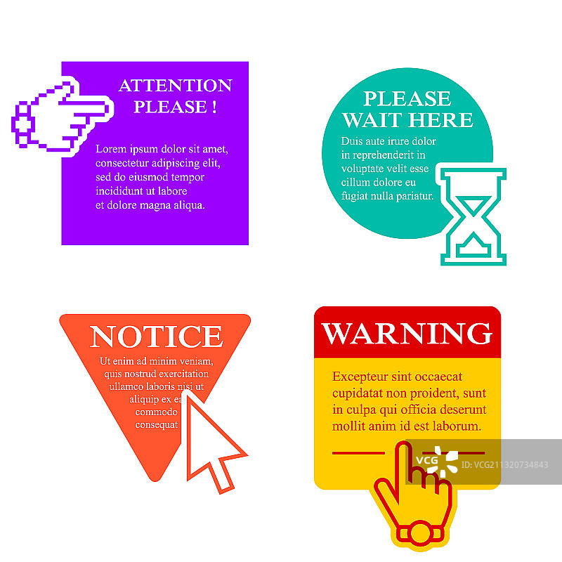 请在此等候通知和警告图片素材