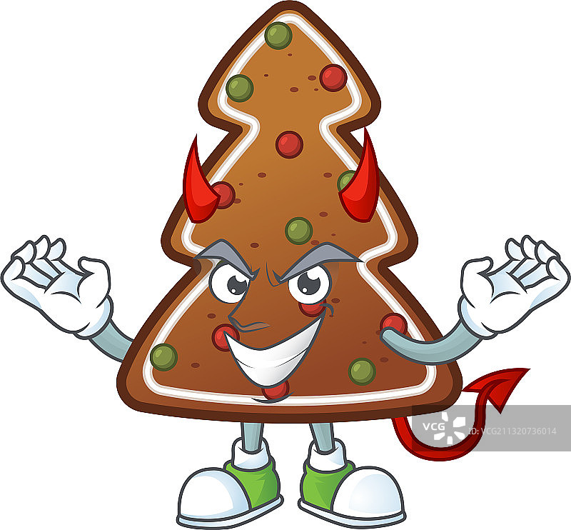 姜饼树恶魔卡通角色图片素材