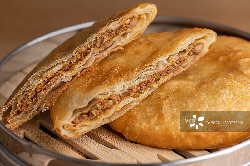 肉馅饼特写图片素材