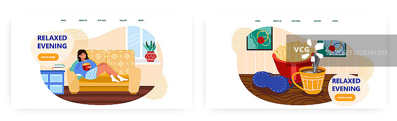 压力大的女人在吃快餐图片素材