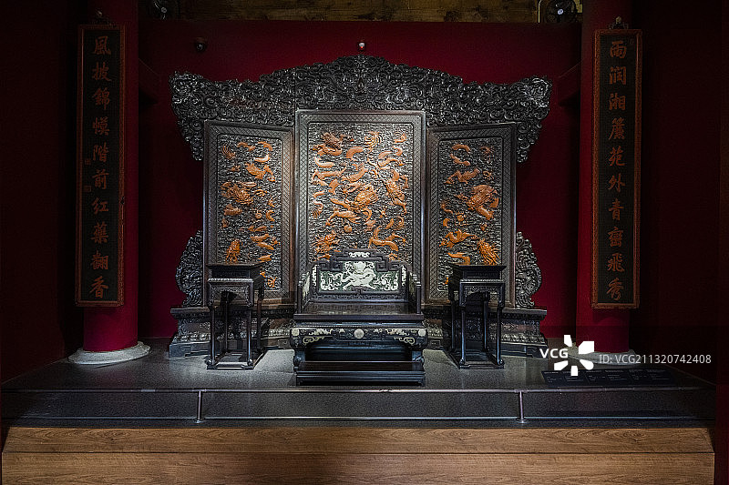 故宫家具馆展出的30多件明清家具图片素材