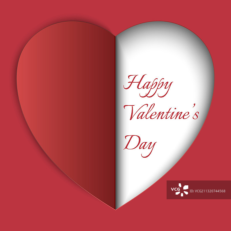 半折纸心情人节贺卡图片素材