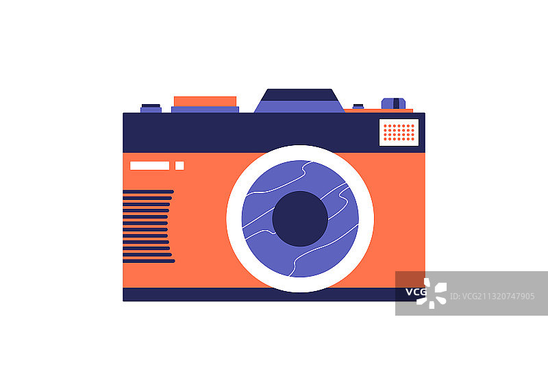 白色背景上的彩色照相机图片素材