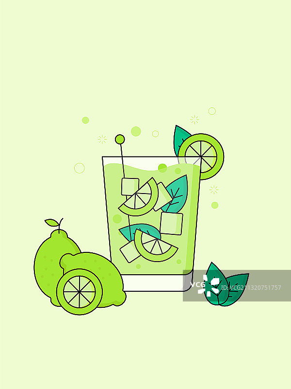 鸡尾酒mojito莫吉托饮料图片素材
