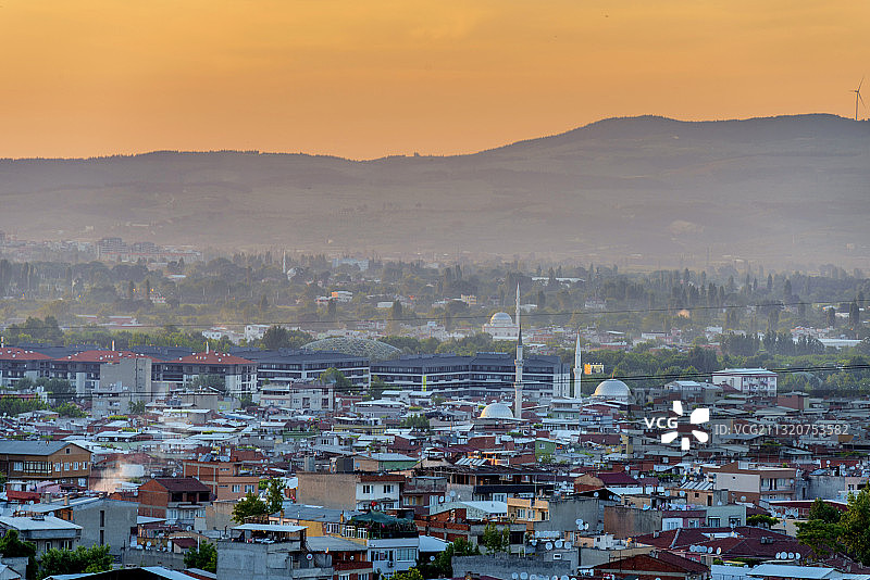土耳其布尔萨日暮风光图片素材