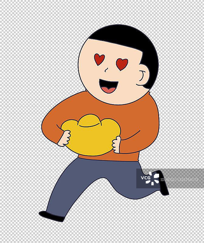 元素：着迷打赏的人物图片素材