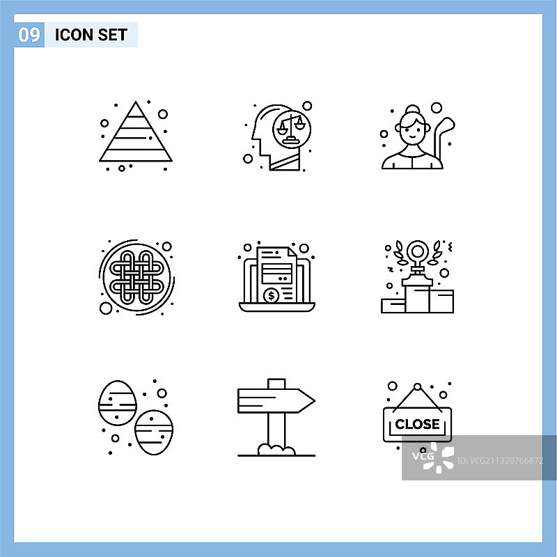 9 .创意图标的现代标志和符号图片素材
