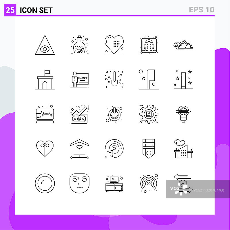 自然相关线条符号图片素材