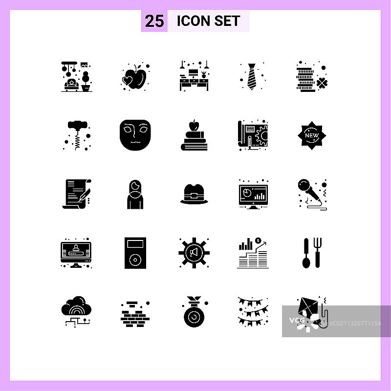 包25现代固体符号符号和符号图片素材