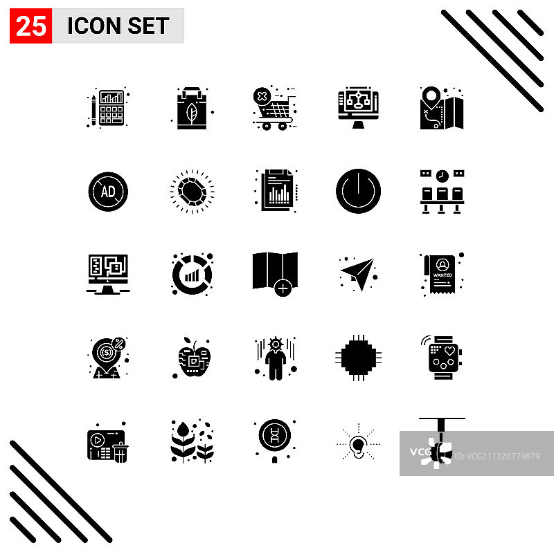 组25固体符号符号和符号图片素材