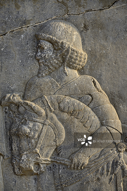 伊朗波斯波利斯阿帕达纳北阶梯朝贡者队列（联合国教科文组织世界遗产）图片素材