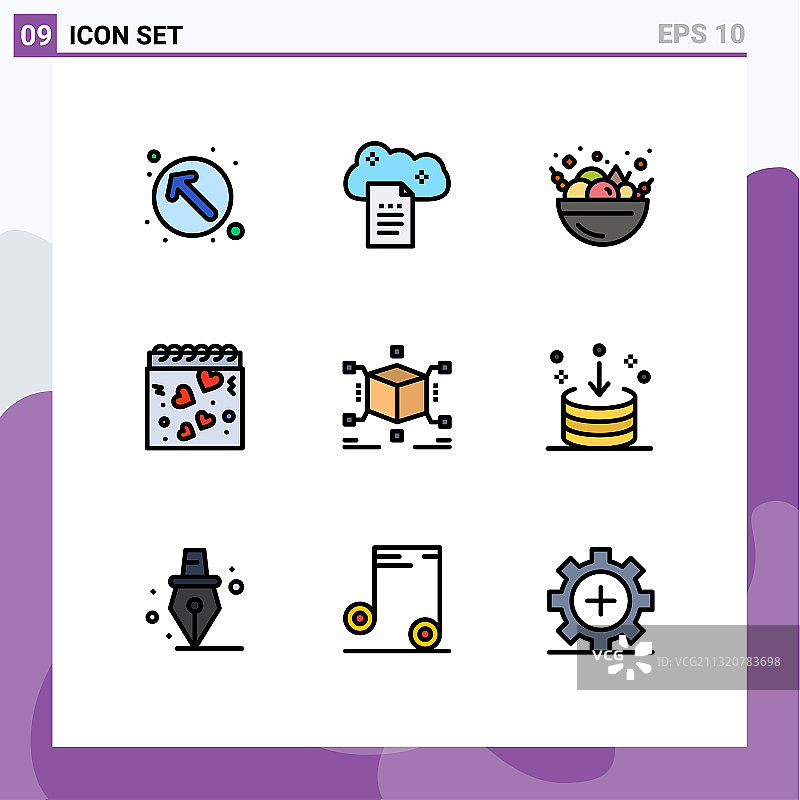 9 .用户界面填充线平色包的图片素材