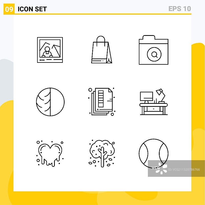 现代集9轮廓和符号等图片素材