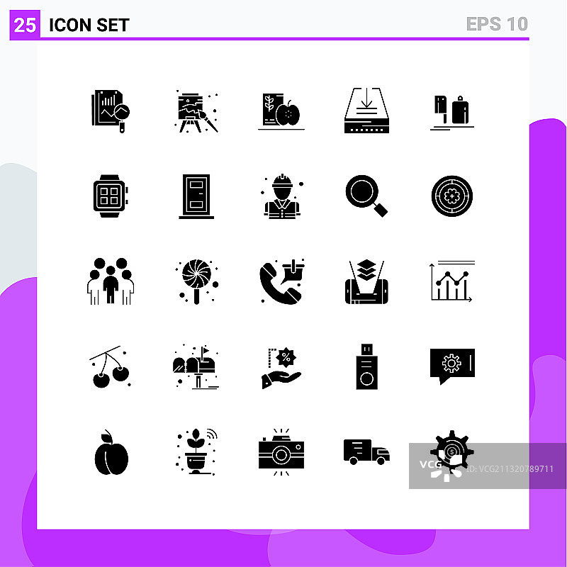 25个通用实体标志符号：切碎机图片素材