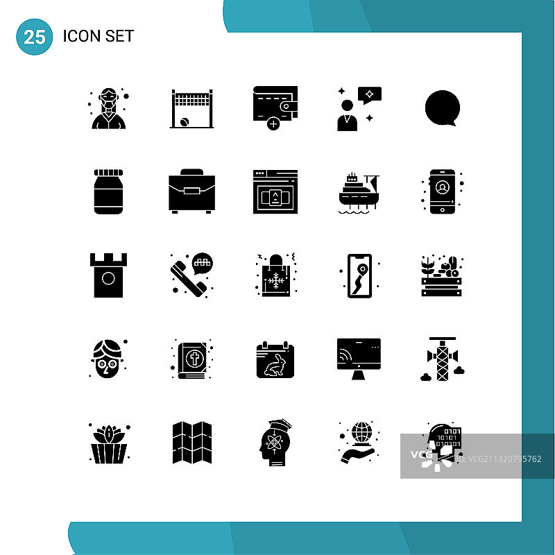 包25现代固体符号符号和符号图片素材