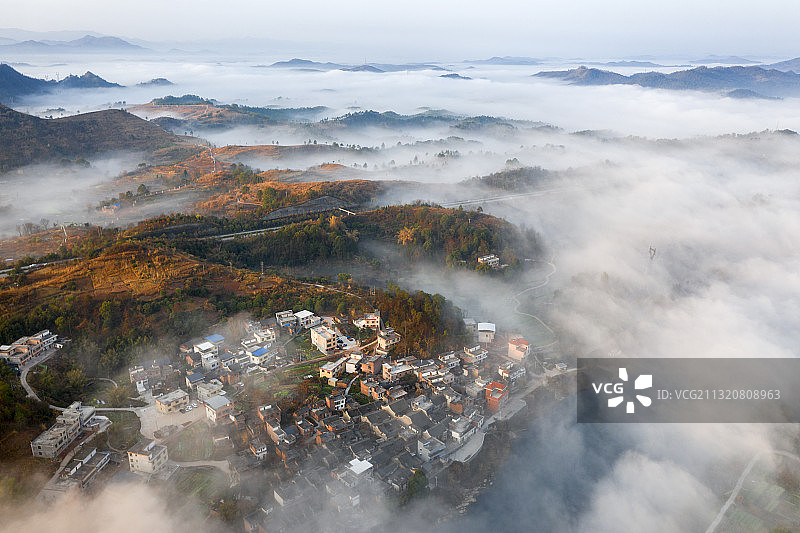 宜章自然风光，震撼的平流雾！大美图片素材