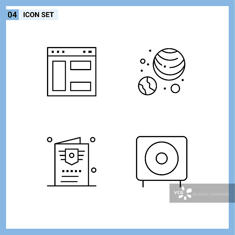 包装4现代填充线平色标志和图片素材
