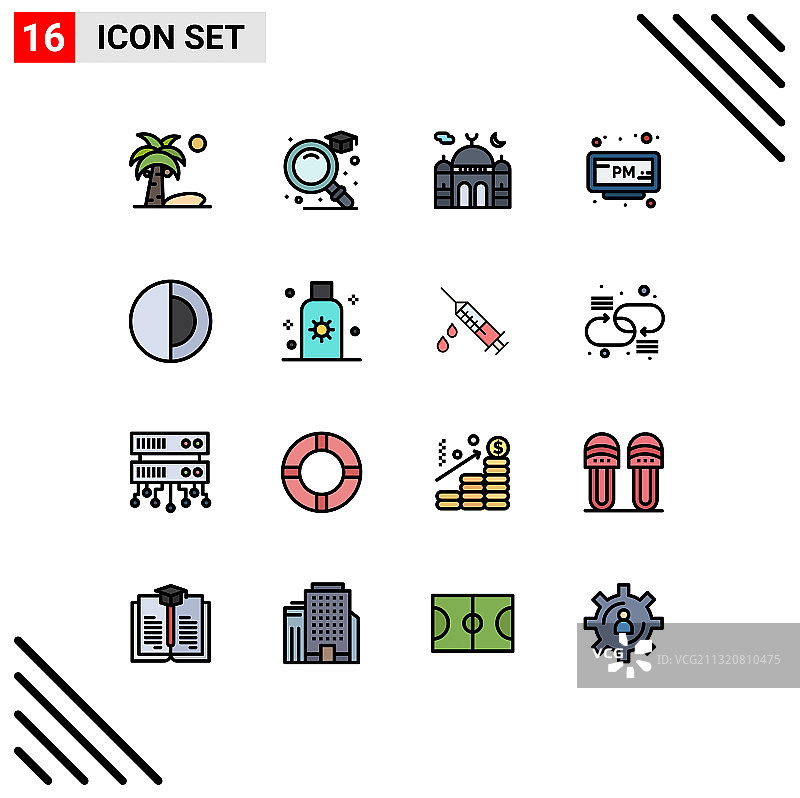 为卷筒纸设置16条通用平色填充线图片素材