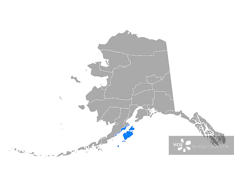 阿拉斯加科迪亚克岛地图图片素材