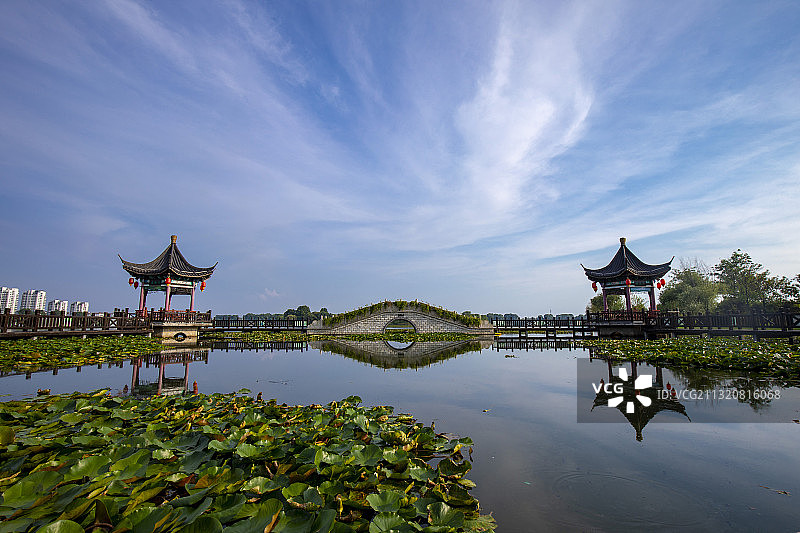 江苏省连云港市西双湖风景区湿地风光图片素材