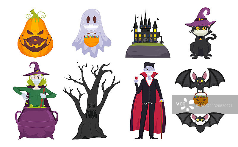 万圣节新冠主题素材图片素材