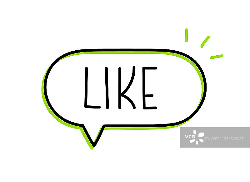 语音气泡中的手写体文字图片素材