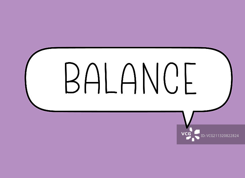 语音气泡中的手写平衡文本图片素材
