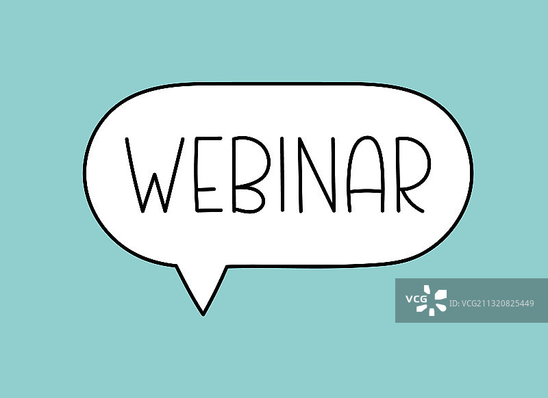 语音气泡中的网络研讨会手写文本图片素材