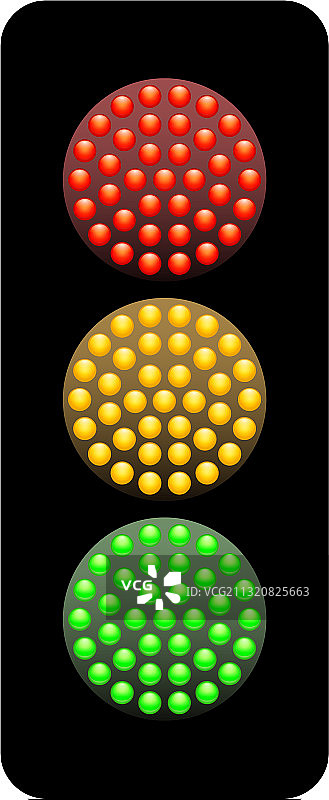红黄绿三色二极管交通信号灯图片素材