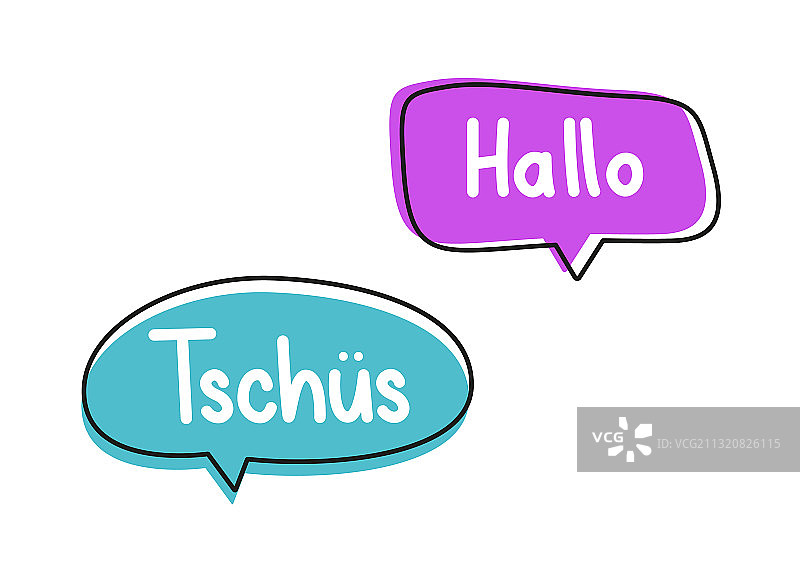 语音气泡中的手写文字图片素材