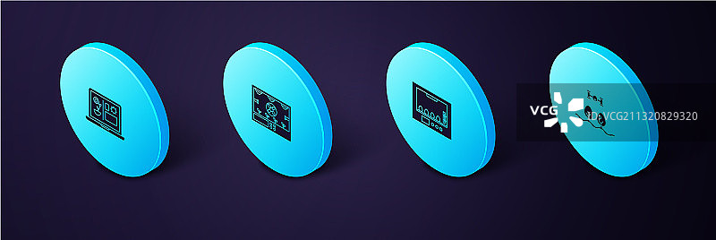 2.5D带无人机孵化器的智能农场套装图片素材