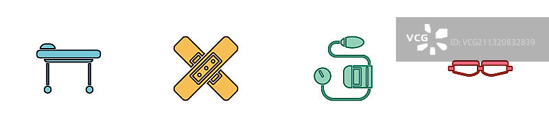 担架绷带石膏血液素材图片素材