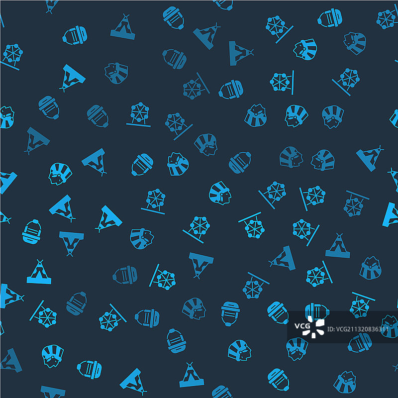 曲棍球头盔、摩天轮和美洲原住民图案图片素材