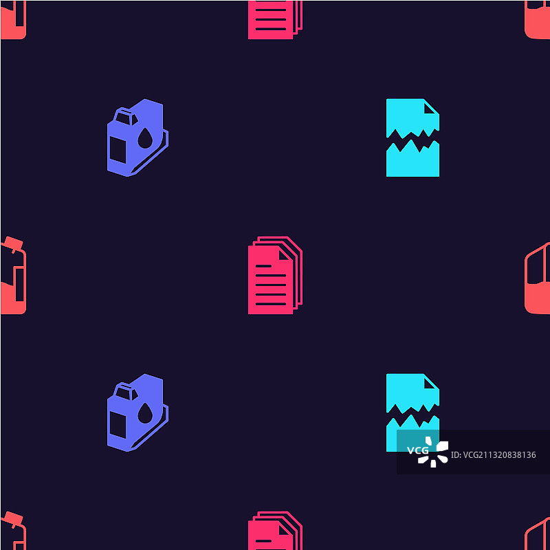 撕毁的文件、打印机墨盒与文件图片素材