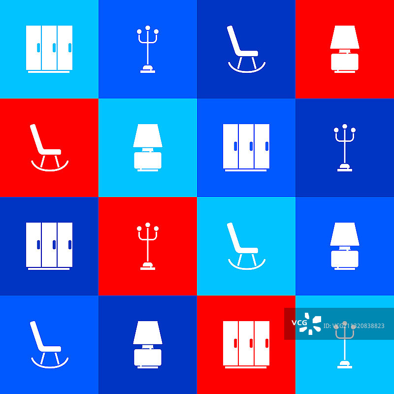 衣柜衣帽架扶手椅台灯图片素材