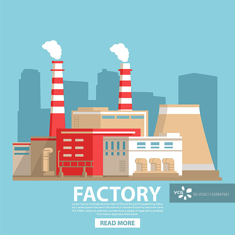 工业厂房城市景观图片素材