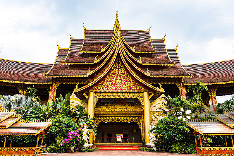 西双版纳大佛寺建筑图片素材