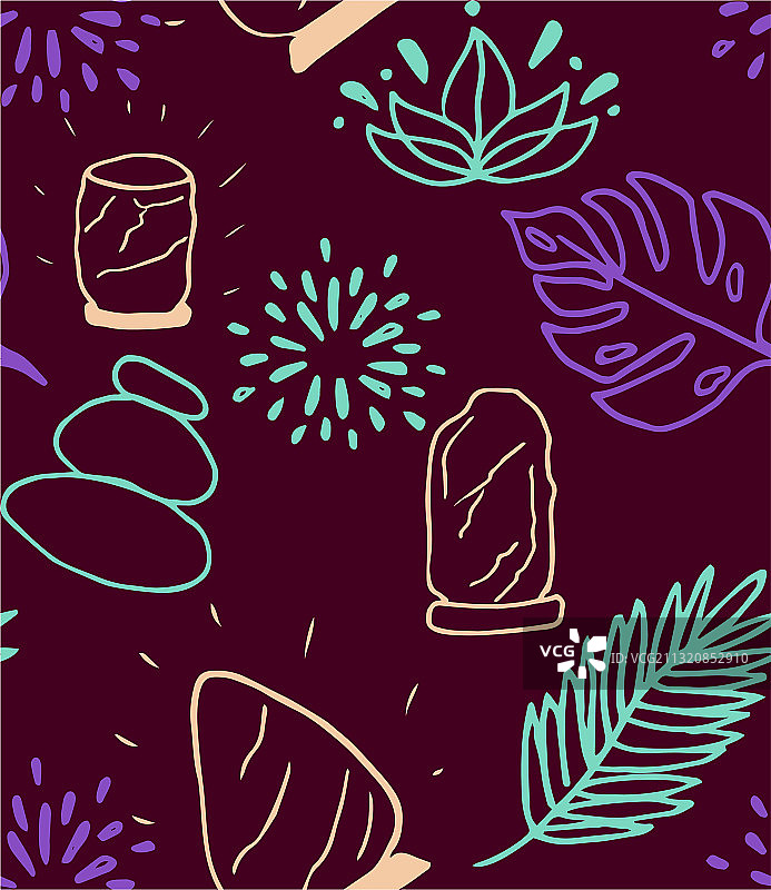 喜马拉雅盐灯无缝图案图片素材