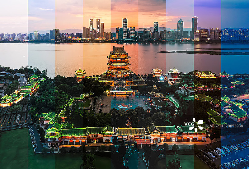 多彩滕王阁图片素材