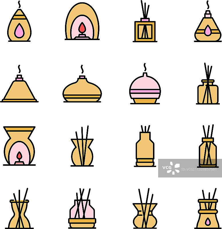 扩香器图标扁平风格图片素材