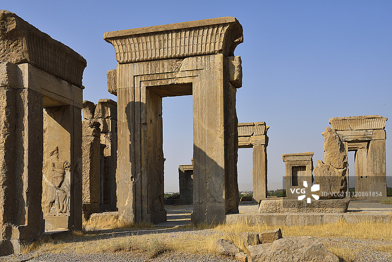 伊朗联合国教科文组织世界遗产：波斯波利斯大流士宫殿图片素材