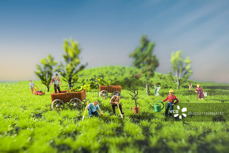 植树劳动图片素材