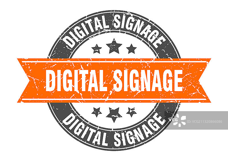 数字标牌圆形印章丝带标志图片素材