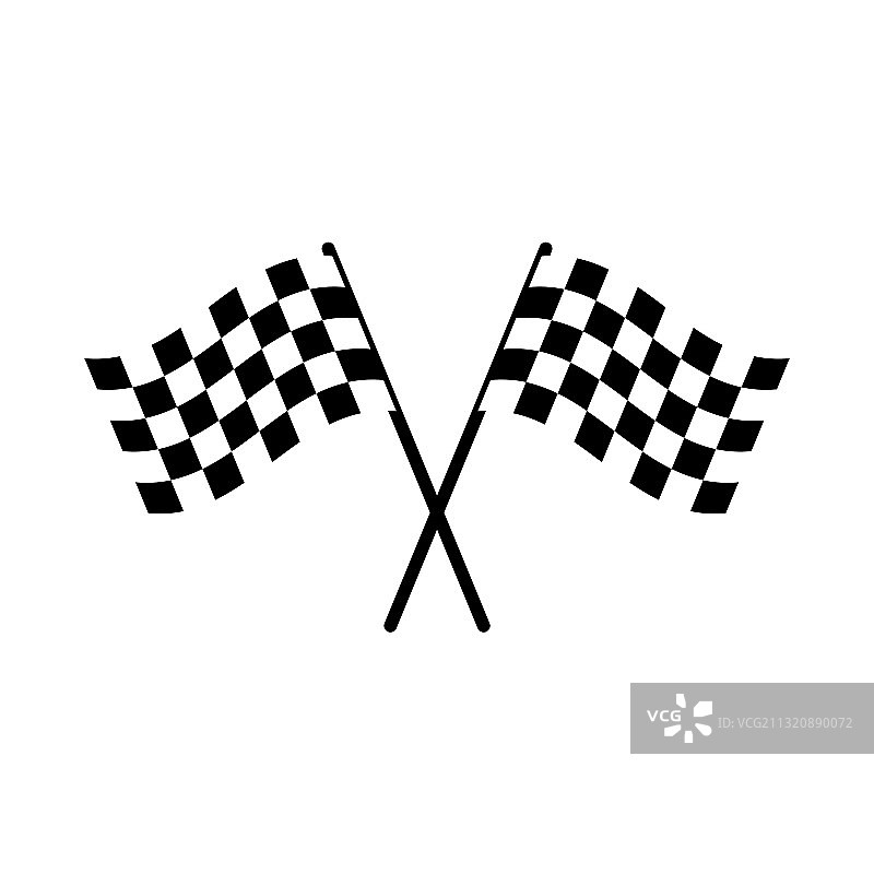 带方格旗的赛车旗图片素材