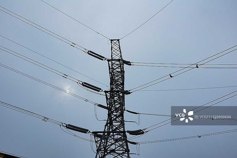 电网 变电站 输电线 高压线图片素材