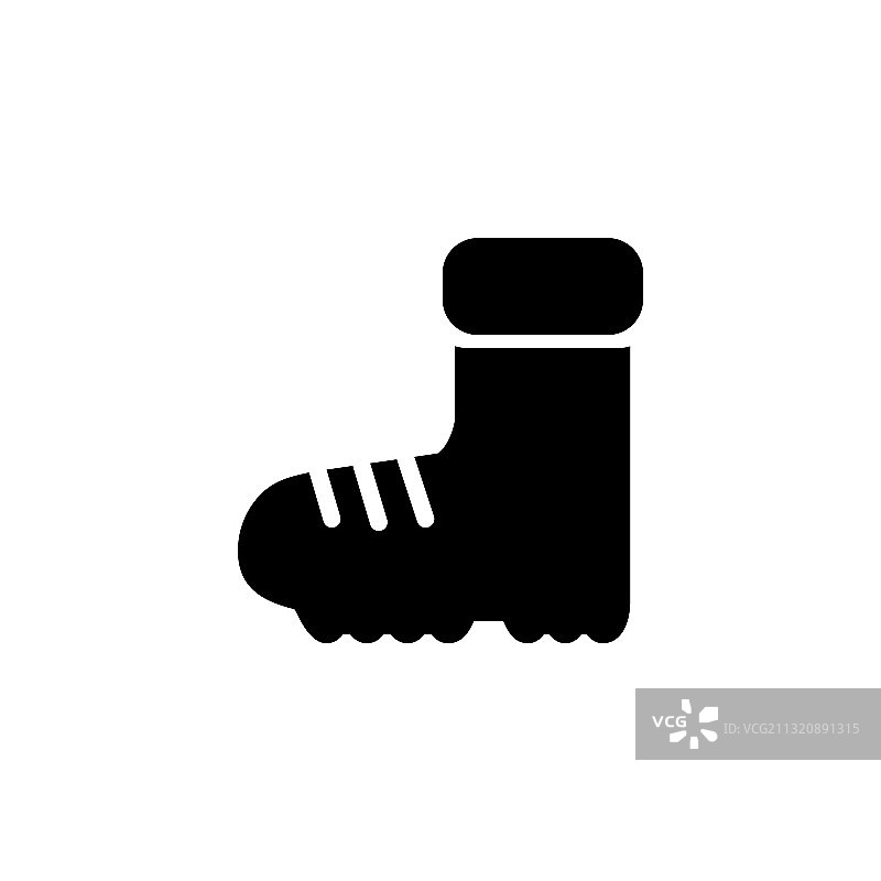 简单的户外靴子露营图标图片素材