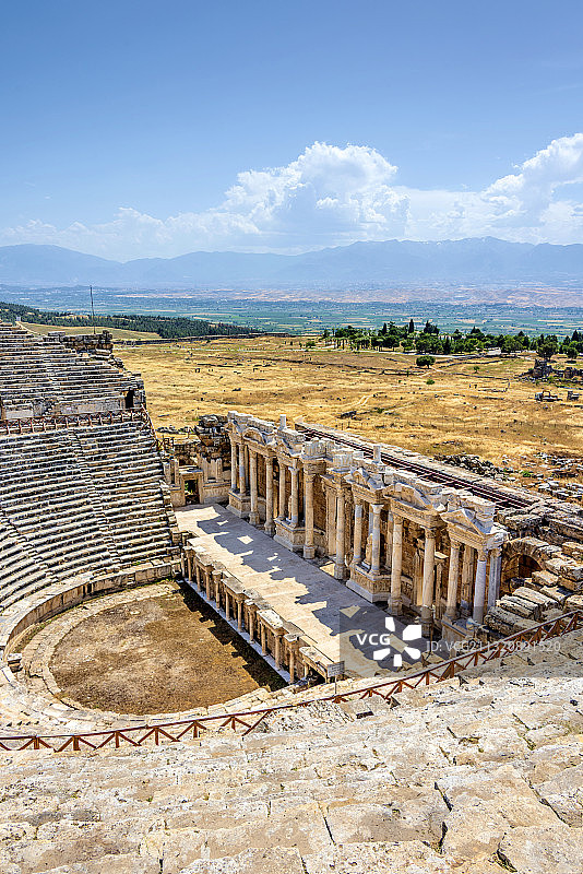 土耳其棉花堡赫拉波利斯古城大剧场图片素材